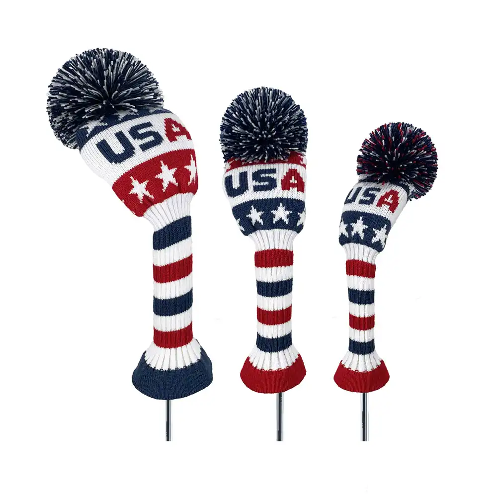 All-American Knit driver headcover on a golf course